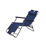 Καρέκλα ξαπλώστρα μεταλλική με ύφασμα μπλε 168x60x79cm 03.CH-103 ΚΩΔ.1522