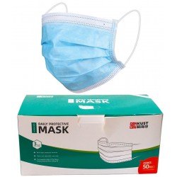 Mάσκα προστασίας σετ 50 τεμαχίων γαλάζιο Ε-3672 ΚΩΔ.4365