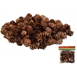 Κουκουνάρια μίνι ξύλινα σε καφέ χρώμα 130gr 4898 ΚΩΔ.3345
