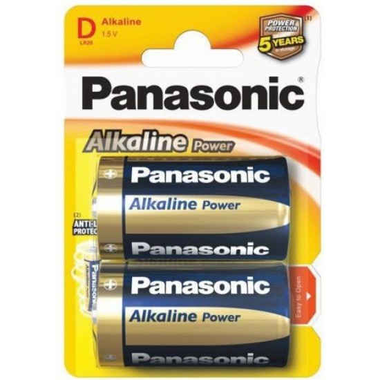 Μπαταρίες Panasonic αλκαλικές σετ 2 τεμαχίων D χρυσό ΚΩΔ.3573 Μπαταρίες Panasonic αλκαλικές σετ 2 τεμαχίων D χρυσό ΚΩΔ.3573