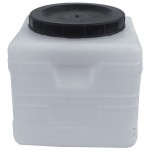 Δοχείο πλαστικό γενικής χρήσεως σε λευκό ματ χρώμα 12 λίτρα 23x23,5cm Λ7719 ΚΩΔ.3523