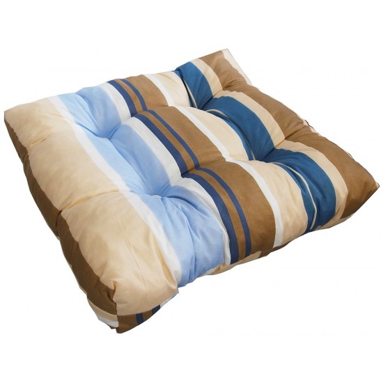 Mαξιλάρι καρέκλας τετράγωνο μπαμπού με δέσιμο πολύχρωμο 46x46x11.5cm ΚΩΔ.1162