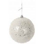 ΜΠΑΛΑ DECOR ΛΕΥΚΗ ΜΕ ΧΙΟΝΙ 10cm 04.B1882W-10 ΚΩΔ.5809