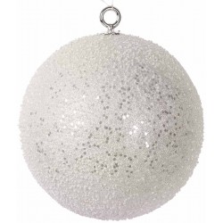 ΜΠΑΛΑ DECOR ΛΕΥΚΗ ΜΕ ΧΙΟΝΙ 15cm 04.B1882W-15 ΚΩΔ.5810