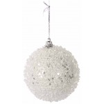 ΜΠΑΛΑ DECOR ΛΕΥΚΗ ΜΕ ΧΙΟΝΙ 8cm 04.B1882W-8 ΚΩΔ.5808