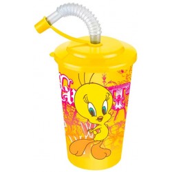 ΠΟΤΗΡΙ ΜΕ ΚΑΠΑΚΙ ΚΑΙ ΚΑΛΑΜΑΚΙ ''TWEETY'' ΔΙΑΣΤΑΣΗ 9 Χ 17cm ΚΩΔ.32-800-1332