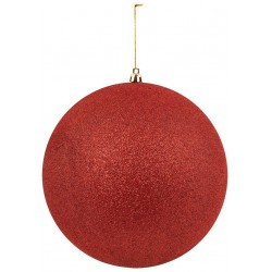 ΜΠΑΛΑ ΧΡΙΣΤ. ΚΟΚΚΙΝΗ ΜΕ GLITTER ΔΙΑΣΤΑΣΗ 20cm 53178-1 ΚΩΔ.5553