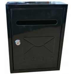Γραμματοκιβώτιο μεταλλικό μαύρο 20x7,5x26cm 7539 ΚΩΔ.4554