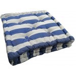 Μαξιλάρι δαπέδου βαμβακερό ριγέ μπλε 50x50x10cm ΚΩΔ.39-950-1979