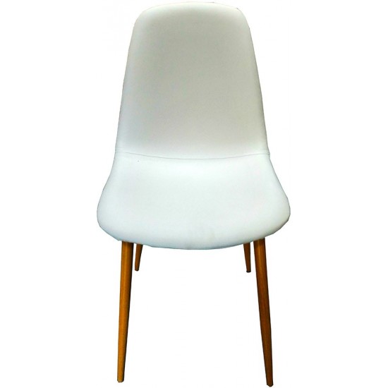 Καρέκλα με λευκό ύφασμα, sonoma σκελετός μεταλλικός 45χ50χ89cm ΚΩΔ.33-950-2246