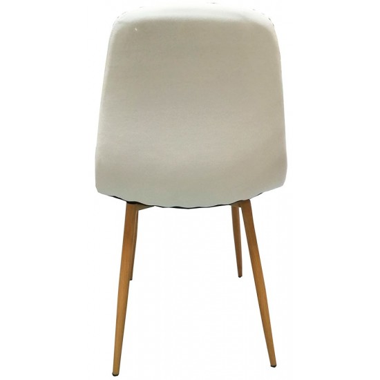 Καρέκλα με λευκό ύφασμα, sonoma σκελετός μεταλλικός 45χ50χ89cm ΚΩΔ.33-950-2246