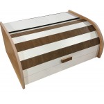 Ψωμιέρα ξύλινη με ρήγα καφέ μ38,5xβ26xυ17,1cm ΚΩΔ.03-800-1472