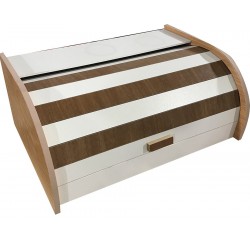 Ψωμιέρα ξύλινη με ρήγα καφέ μ38,5xβ26xυ17,1cm ΚΩΔ.03-800-1472