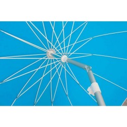 Ομπρέλα Θαλάσσης αλουμινίου με ακτίνες fiberglass 2.4m γαλάζιο 12006 ΚΩΔ.6698