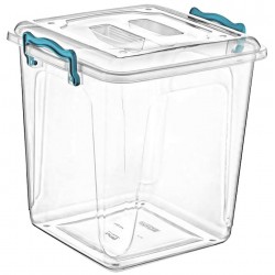 Κουτί αποθήκευσης πλαστικό με κλιπ 11lt διάφανο 27x27x24,5cm ΚΩΔ.32-800-0835