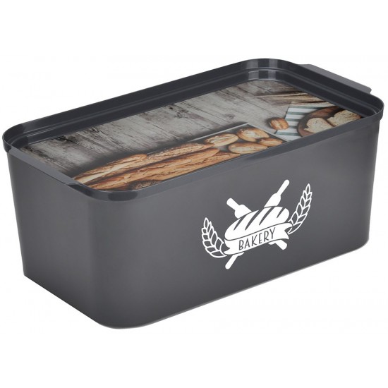 Ψωμιέρα πλαστική 2 σε 1 με καπάκι που γίνετε δίσκος σερβιρίσματος μ39χβ21,6χυ15,7cm 32-800-1389