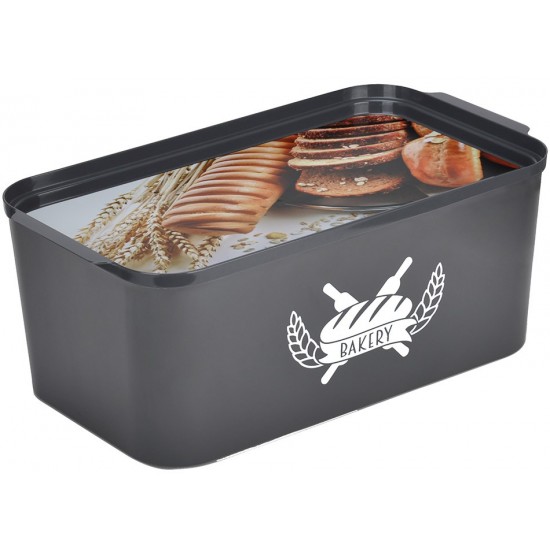 Ψωμιέρα πλαστική 2 σε 1 με καπάκι που γίνετε δίσκος σερβιρίσματος μ39χβ21,6χυ15,7cm 32-800-1389