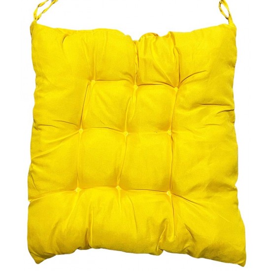 Μαξιλάρι καρέκλας με δέσιμο κίτρινο 38χ38χ5cm ΚΩΔ.39-950-2054 Μαξιλάρι καρέκλας με δέσιμο κίτρινο 38χ38χ5cm ΚΩΔ.39-950-2054