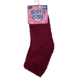 Κάλτσα polyester σετ 2 τεμαχίων μπορντώ one size 37-41 ΚΩΔ.39-950-2097-1