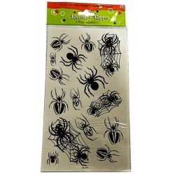 tatoo αράχνη σετ 15 τεμαχίων μαύρο 11x20cm  01.YD-11006 ΚΩΔ.6092