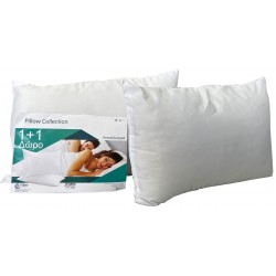 Μαξιλάρι ύπνου αντιαλλεργικό σετ 2 τεμαχίων λευκό 50x70cm ΚΩΔ.6450