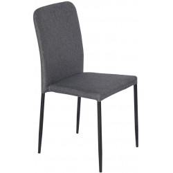 Καρέκλα Tetty με γκρι ύφασμα, μαύρος σκελετός π43χβ50χυ89cm ΚΩΔ.6868