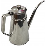Δοχείο λαδιού inox με ανοιγόμενο καπάκι ασημί 1LT  11,8x18,3cm 6161320 ΚΩΔ.6657