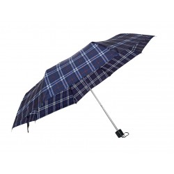 Ομπρέλα σπαστή δ110cm καρώ μπλε σκούρο 09-950-0539 ΚΩΔ.10838