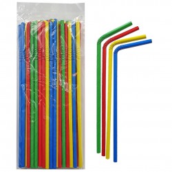 Καλαμάκια χάρτινα χρωματιστά σπαστά 40 τεμαχίων 24cm πολύχρωμο 17-61 ΚΩΔ.9878