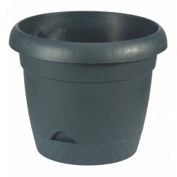 Γλάστρα πλαστική με πιάτο Νο5 γκρι 34x29cm 32-800-1719 ΚΩΔ.8000