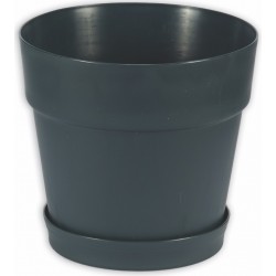 Γλάστρα πλαστική Νο6 γκρι 24x22,5cm 32-800-1726 ΚΩΔ.7993