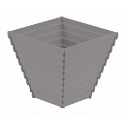 Γλάστρα πλαστική κωνική τετράγωνη γκρι 4lt 19,5x18,5cm 32-800-1728 ΚΩΔ.8007