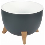 γλάστρα κασπώ πλαστικό με πόδια Νο2 γκρι 4,5lt 25,5x17,5cm 32-800-1730 ΚΩΔ.8015