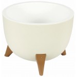 γλάστρα κασπώ πλαστικό με πόδια Νο2 μπεζ 4,5lt 25,5x17,5cm 32-800-1730 ΚΩΔ.8014