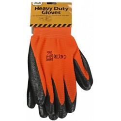 Γάντια εργασίας polyester/latex πορτοκαλί 23,5x10cm 32-950-0743 ΚΩΔ.7776