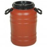 Δοχείο λαδιού με χειρολαβές καφέ 35 λίτρα 29,5x50,5cm 13-ΒΙ7705 ΚΩΔ.10857