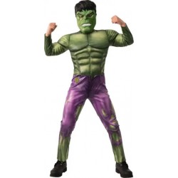 Στολή παιδική αυθεντική Hulk deluxe Πράσινο 5-6 ετών 300991M ΚΩΔ.7562