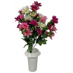 Γλαστράκι με λουλούδι μαργαρίτες ροζ 45cm 41022-14 ΚΩΔ.8140