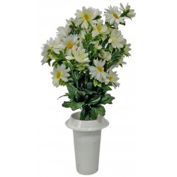Γλαστράκι με λουλούδι μαργαρίτες λευκό 45cm 41022-14 ΚΩΔ.8141