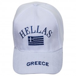 Καπέλο jokey GREECE ανδρικό λευκό 42-566 ΚΩΔ.9388
