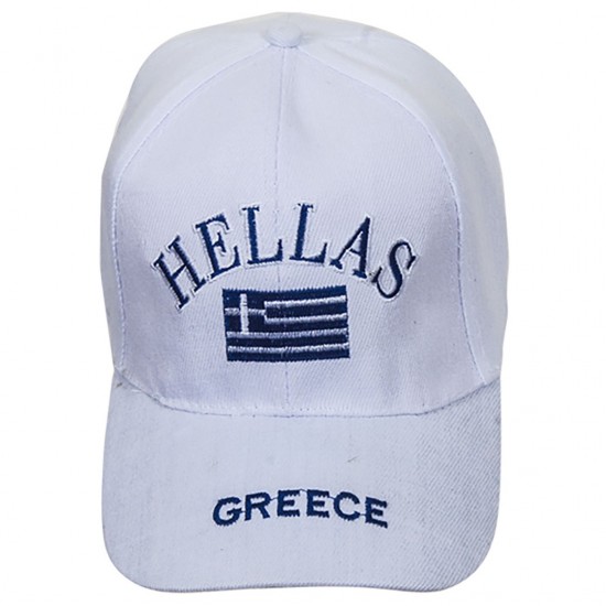 Καπέλο jokey GREECE ανδρικό λευκό 42-566 ΚΩΔ.9388