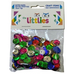 Πούλιες στρογγυλές Glitter 10mm 13γρ χρωματιστό 646612 ΚΩΔ.8427