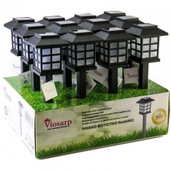 Ηλιακό φανάρι κήπου πλαστικό 8,5x8,5x38cm μαύρο 3822 ΚΩΔ.9970 Ηλιακό φανάρι κήπου πλαστικό 8,5x8,5x38cm μαύρο 3822 ΚΩΔ.9970