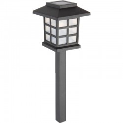 Ηλιακό φανάρι κήπου πλαστικό 8,5x8,5x38cm μαύρο 3822 ΚΩΔ.9970 Ηλιακό φανάρι κήπου πλαστικό 8,5x8,5x38cm μαύρο 3822 ΚΩΔ.9970