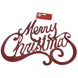 Merry Christmas κρεμαστό 43x30cm κόκκινο 93-3365 ΚΩΔ.10486