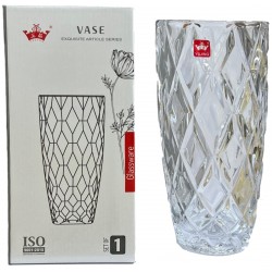 Ανθοδοχείου γυάλινο σκαλιστό διάφανο 13x28cm 3736902.1 ΚΩΔ.10096 Ανθοδοχείου γυάλινο σκαλιστό διάφανο 13x28cm 3736902.1 ΚΩΔ.10096