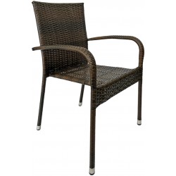 Σετ τραπεζαρία κήπου 150x90x75cm wicker καφέ με 6 καρέκλες 56x60x94cm ΚΩΔ.10163
