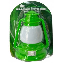 Φωτάκι νυχτός πλαστικό led φανάρι πράσινο 7x10cm ΚΩΔ.35-950-0941-3