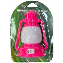 Φωτάκι νυχτός πλαστικό led φανάρι ροζ 7x10cm ΚΩΔ.35-950-0941-2