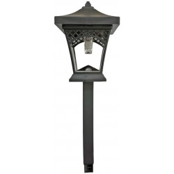 Ηλιακό φανάρι κήπου με λευκό led πλαστικό 11x11x36cm 80435 ΚΩΔ.10285